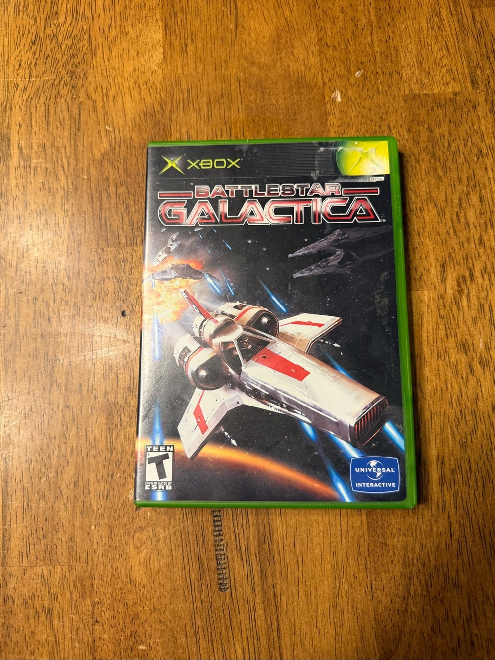 Battlestar Galactica Xbox Video Game - White & Red Cover